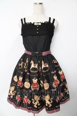 画像1: Innocent World / HAPPY LONDONジャストウエストジャンパースカート  黒 Y-25-11-24-080-IW-OP-SZ-ZY