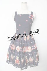 Innocent World / テディベアパレードジャンパースカート  ネイビー Y-25-11-24-081-IW-OP-SZ-ZY