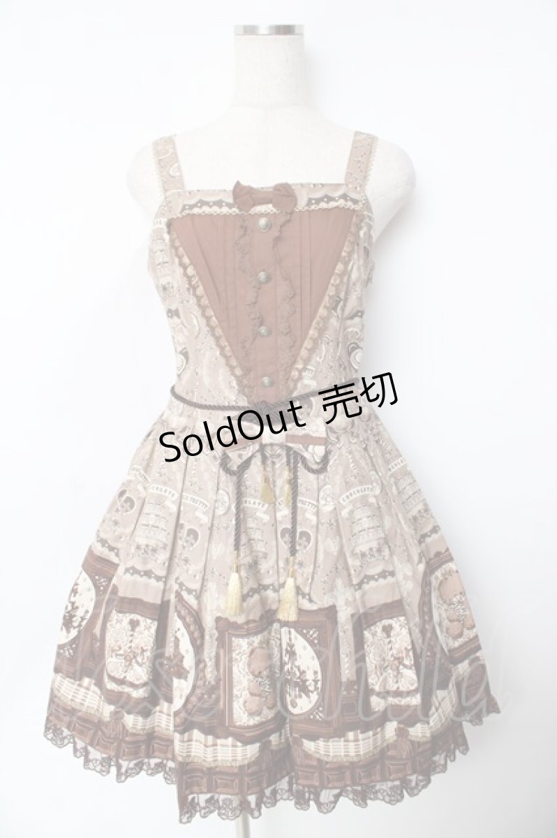 画像1: Angelic Pretty /  Musee du Chocolat切替ジャンパースカート  ブラウン Y-25-11-24-083-AP-OP-SZ-ZY (1)