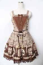 画像1: Angelic Pretty /  Musee du Chocolat切替ジャンパースカート  ブラウン Y-25-11-24-083-AP-OP-SZ-ZY (1)