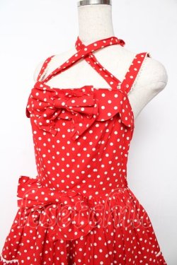 画像3: BABY, THE STARS SHINE BRIGHT / ドット・フリルジャンパースカート  赤 Y-25-11-24-086-BA-OP-SZ-ZY