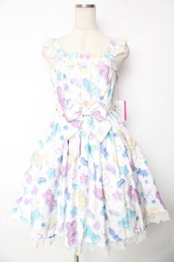画像1: Angelic Pretty / Jelly Candy Toysジャンパースカート  白 Y-25-11-24-087-AP-OP-SZ-ZY