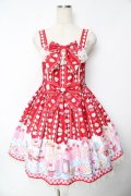 Angelic Pretty / Diner Dollジャンパースカート  赤 Y-25-11-24-090-AP-OP-SZ-ZY
