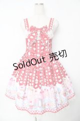 Angelic Pretty / Diner Dollジャンパースカート  赤 Y-25-11-24-090-AP-OP-SZ-ZY