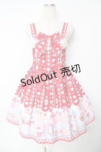 Angelic Pretty / Diner Dollジャンパースカート  赤 Y-25-11-24-090-AP-OP-SZ-ZY