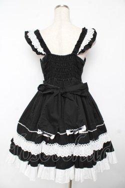 画像2: Angelic Pretty / Sweetフリルジャンパースカート  黒×白 Y-25-11-24-094-AP-OP-SZ-ZY