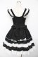 画像2: Angelic Pretty / Sweetフリルジャンパースカート  黒×白 Y-25-11-24-094-AP-OP-SZ-ZY (2)
