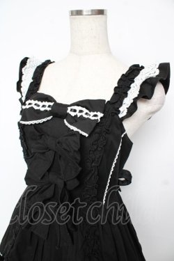 画像3: Angelic Pretty / Sweetフリルジャンパースカート  黒×白 Y-25-11-24-094-AP-OP-SZ-ZY