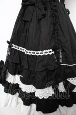 画像4: Angelic Pretty / Sweetフリルジャンパースカート  黒×白 Y-25-11-24-094-AP-OP-SZ-ZS (4)