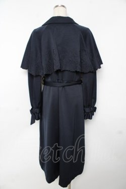 画像2: axes femme / 刺繍ケープトレンチコート M 紺 Y-25-11-24-095-AX-CO-SZ-ZY