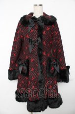 画像1: BABY, THE STARS SHINE BRIGHT / Dot Ribbonコート  黒×赤 Y-25-11-24-096-BA-CO-SZ-ZTC065 (1)