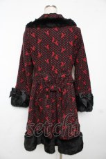 画像2: BABY, THE STARS SHINE BRIGHT / Dot Ribbonコート  黒×赤 Y-25-11-24-096-BA-CO-SZ-ZTC065 (2)