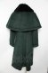画像2: axes femme POETIQUE / ファー襟付きケープロングコート  グリーン Y-25-11-24-098-AX-CO-AS-ZY (2)