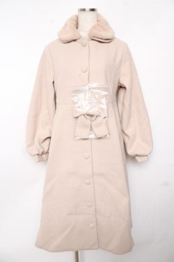 画像1: m petit by misako / AM*リボンコート S 中薄橙 Y-25-11-24-099-LO-JA-SZ-ZY