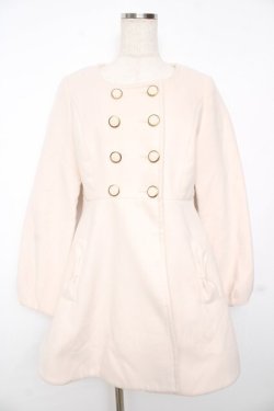 画像1: LIZ LISA / ダブルボタンコート  ピンクベージュ Y-25-11-24-101-LO-CO-SZ-ZY