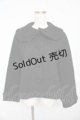 axes femme kawaii / フリルカラーショートコート M 黒 Y-25-11-24-103-AX-CO-SZ-ZY