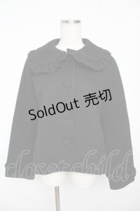 axes femme kawaii / フリルカラーショートコート M 黒 Y-25-11-24-103-AX-CO-SZ-ZY