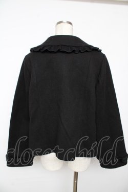 画像2: axes femme kawaii / フリルカラーショートコート M 黒 Y-25-11-24-103-AX-CO-SZ-ZY