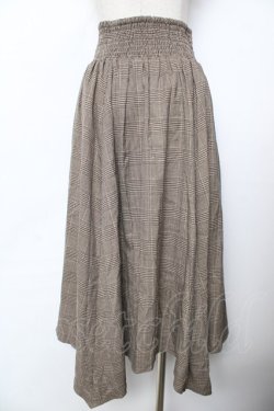 画像2: axes femme / チェック柄フリルスカート M 茶 Y-25-11-24-110-AX-SK-SZ-ZY