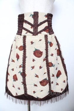 画像1: axes femme NOSTALGIE / バラゴブランハイウエストスカート M 生成り Y-25-11-24-111-AX-SK-SZ-ZY