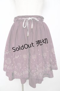 axes femme / 夜空刺繍スカート  ワイン Y-25-11-24-115-AX-SK-SZ-ZY