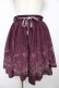 画像1: axes femme / 夜空刺繍スカート  ワイン Y-25-11-24-115-AX-SK-SZ-ZY (1)