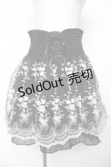 axes femme / オーガンジー刺繍ハイウエストスカート  黒 Y-25-11-24-116-AX-SK-SZ-ZY