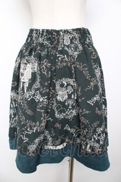 画像2: axes femme / シャンデリアプリントスカート  グリーン Y-25-11-24-117-AX-SK-SZ-ZY