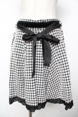 画像1: axes femme / チドリ柄カットスカート M クロ Y-25-11-24-119-AX-SK-SZ-ZY