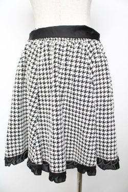 画像2: axes femme / チドリ柄カットスカート M クロ Y-25-11-24-119-AX-SK-SZ-ZY