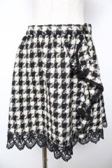 axes femme / バックティアードスカート M 黒 Y-25-11-24-120-AX-SK-SZ-ZI