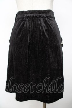 画像2: axes femme POETIQUE / ベロアミニスカート M 黒 Y-25-11-24-123-AX-SK-SZ-ZY