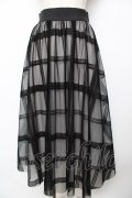 evelyn / シアー重ねスカート  黒 Y-25-11-24-126-LO-SK-SZ-ZY