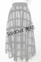 evelyn / シアー重ねスカート  黒 Y-25-11-24-126-LO-SK-SZ-ZY