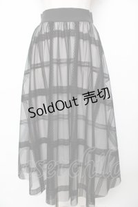 evelyn / シアー重ねスカート  黒 Y-25-11-24-126-LO-SK-SZ-ZY