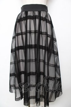 画像1: evelyn / シアー重ねスカート  黒 Y-25-11-24-126-LO-SK-SZ-ZY