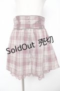 axes femme / チェックショートパンツ  ワイン Y-25-11-24-128-AX-PA-SZ-ZI