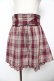 画像1: axes femme / チェックショートパンツ  ワイン Y-25-11-24-128-AX-PA-SZ-ZY (1)