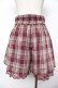 画像2: axes femme / チェックショートパンツ  ワイン Y-25-11-24-128-AX-PA-SZ-ZY (2)