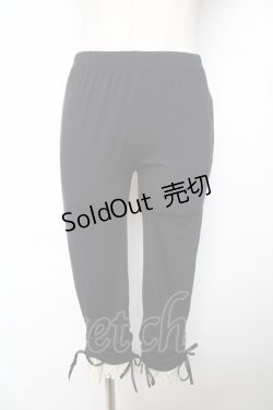 画像1: axes femme / 裾レースレギンスパンツ M 黒 Y-25-11-24-130-AX-PA-SZ-ZY