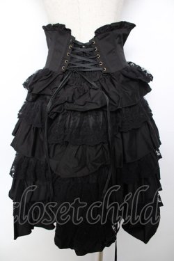 画像2: ATELIER PIERROT / Layered Petals Corset Skirt  ブラック Y-25-11-24-131-EL-SK-SZ-ZY