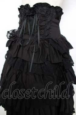 画像3: ATELIER PIERROT / Layered Petals Corset Skirt  ブラック Y-25-11-24-131-EL-SK-SZ-ZY