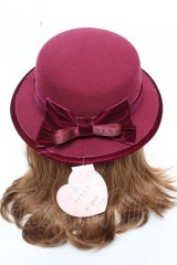 m petit by misako / NINA'Sコラボリボンカンカン帽  ワイン Y-25-11-24-014-LO-AC-SZ-ZY