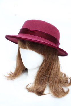 画像2: m petit by misako / NINA'Sコラボリボンカンカン帽  ワイン Y-25-11-24-014-LO-AC-SZ-ZY