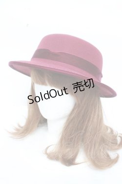 画像2: m petit by misako / NINA'Sコラボリボンカンカン帽  ワイン Y-25-11-24-014-LO-AC-SZ-ZY