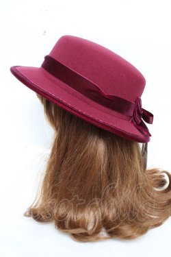 画像3: m petit by misako / NINA'Sコラボリボンカンカン帽  ワイン Y-25-11-24-014-LO-AC-SZ-ZY