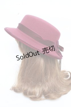 画像3: m petit by misako / NINA'Sコラボリボンカンカン帽  ワイン Y-25-11-24-014-LO-AC-SZ-ZY