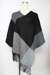 axes femme / ブロッキング大判ストール   Y-25-11-24-021-AX-TO-SZ-ZY