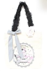 画像1: m petit by misako / AM*リボンツキトート  濃黒 Y-25-11-24-025-LO-BG-SZ-ZTK038 (1)
