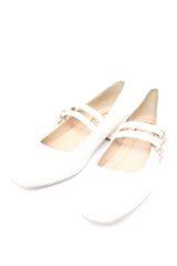 F&A / ダブルストラップスクエアトゥパンプス M アイボリー Y-25-11-24-029-LO-SH-SZ-ZY